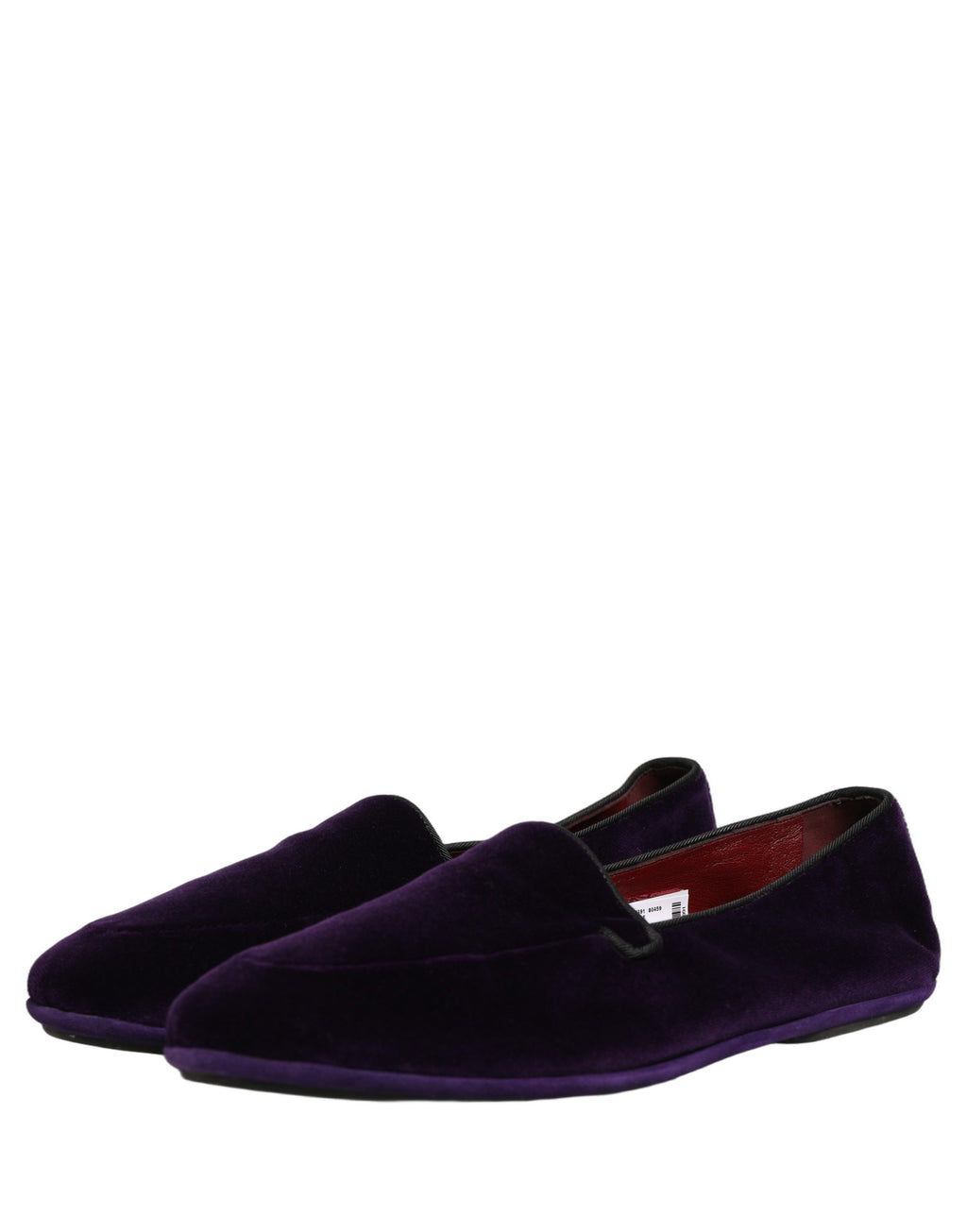 Chaussures mocassins hommes Dolce & Gabbana Violet Velvet Slip On, élégantes et confortables en velours violet.