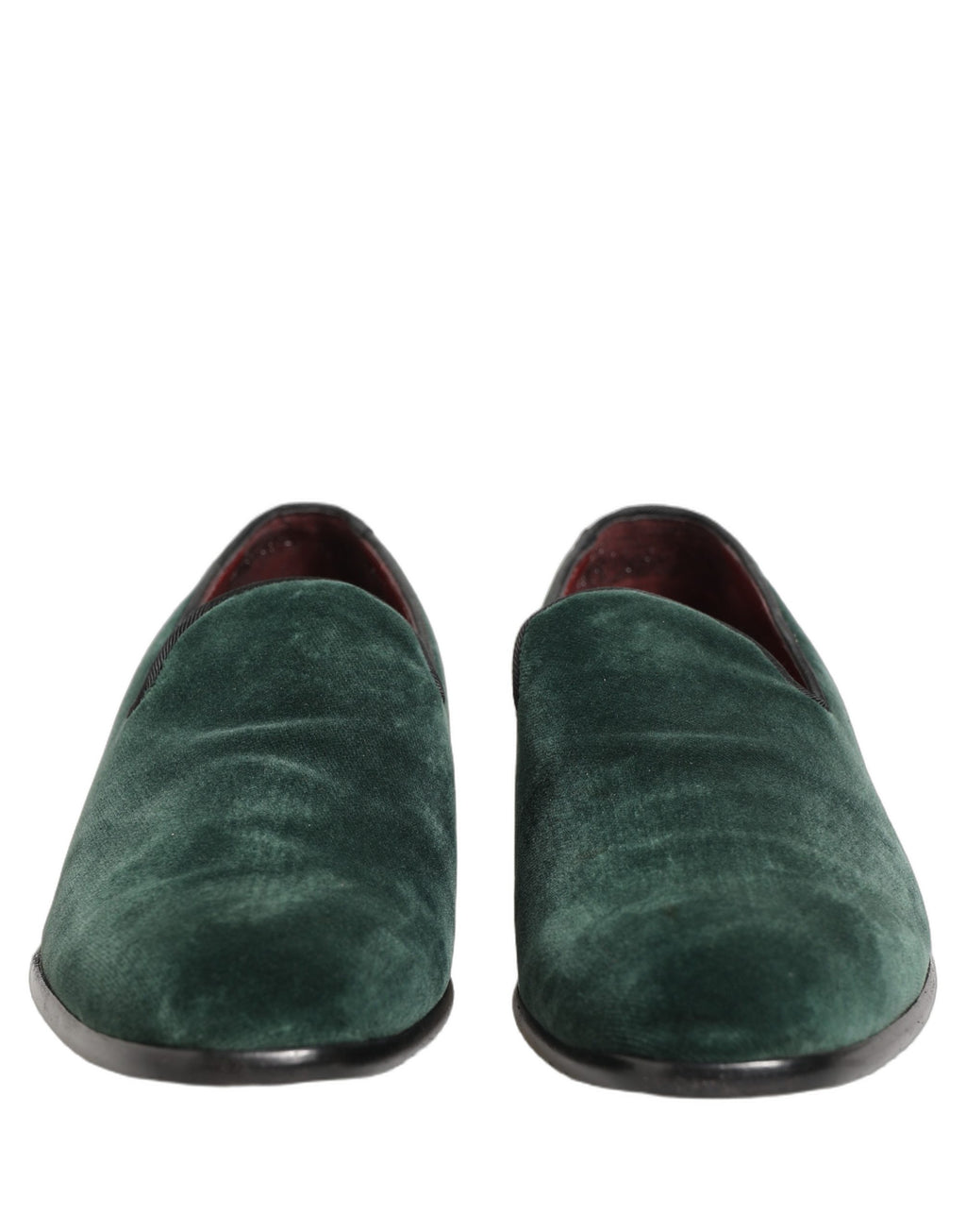Chaussures mocassins en daim vert pour homme de Dolce & Gabbana, style formel et élégant, avec laçage discret.