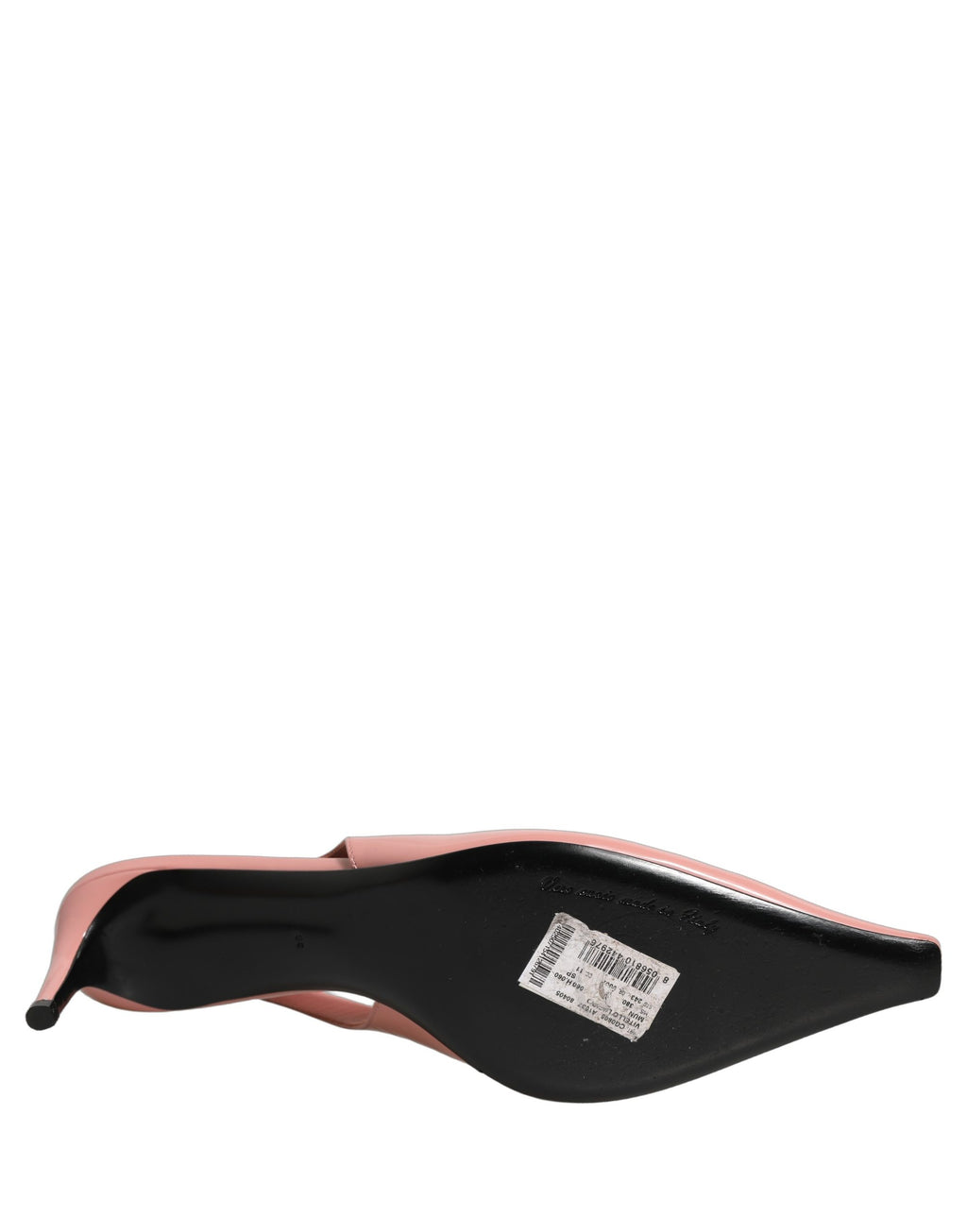 Chaussures à talons moyens en cuir rose de Dolce & Gabbana, slingbacks élégants pour femmes.