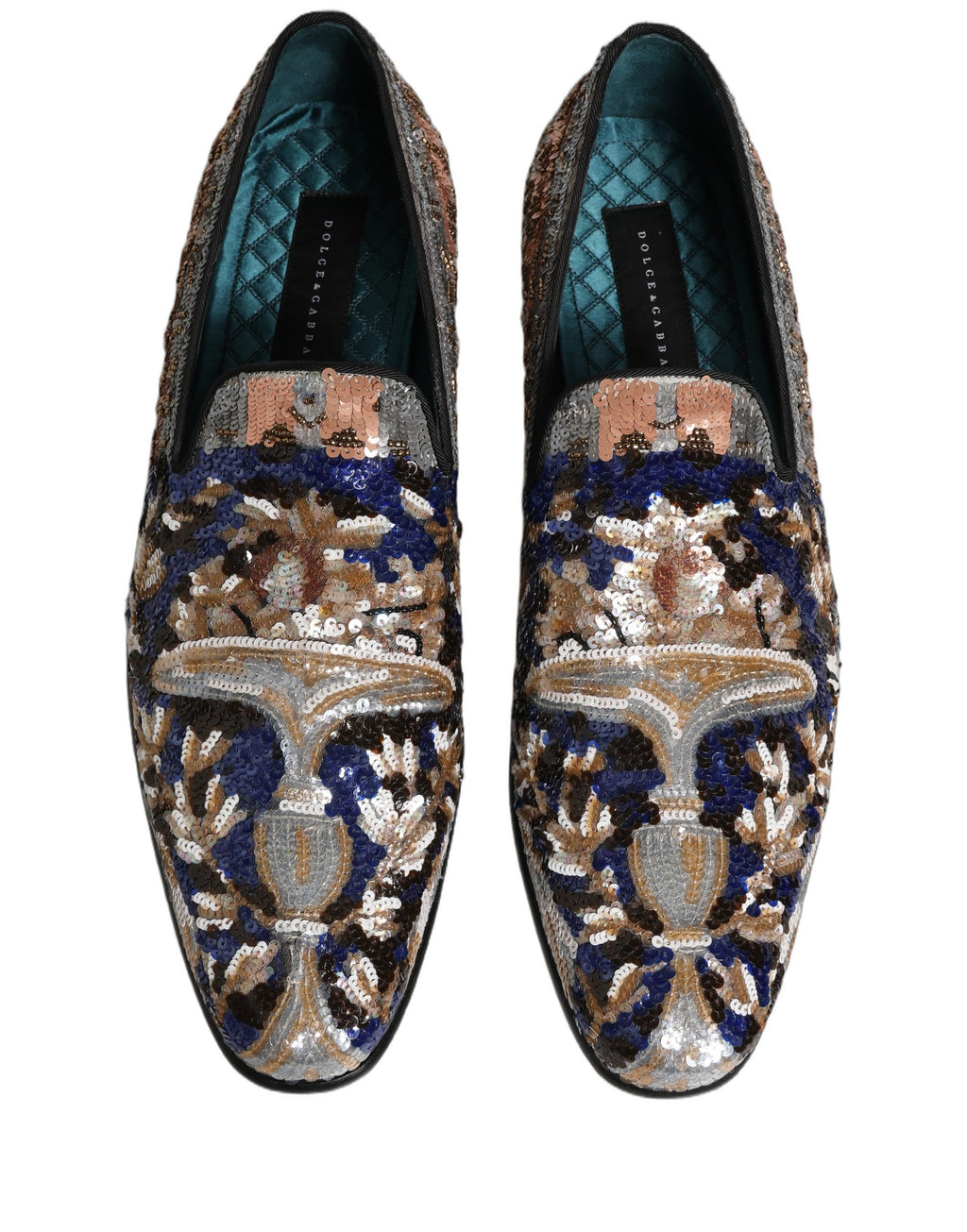 Chaussures mocassins Dolce & Gabbana à sequins brodés multicolores, style élégant et coloré pour femmes