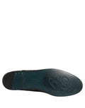 Chaussures mocassins en cuir jacquard argenté de Dolce & Gabbana, glissières élégantes pour homme.