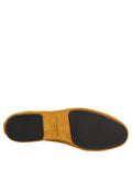 Chaussures plates Dolce & Gabbana en velours jaune avec cœur DG, loafers élégants et confortables pour femmes.
