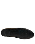 Chaussures mocassins pour hommes Dolce & Gabbana noires avec sequins dorés, élégantes et brillantes, mode luxe.