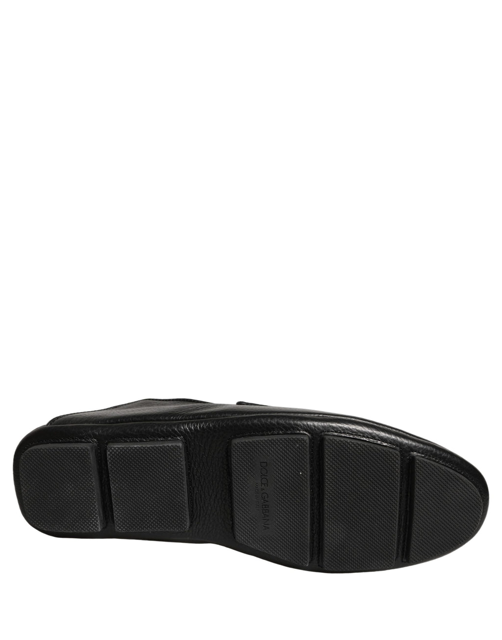 Chaussures mocassins Dolce & Gabbana en cuir de cerf noir, style décontracté et élégant pour homme.