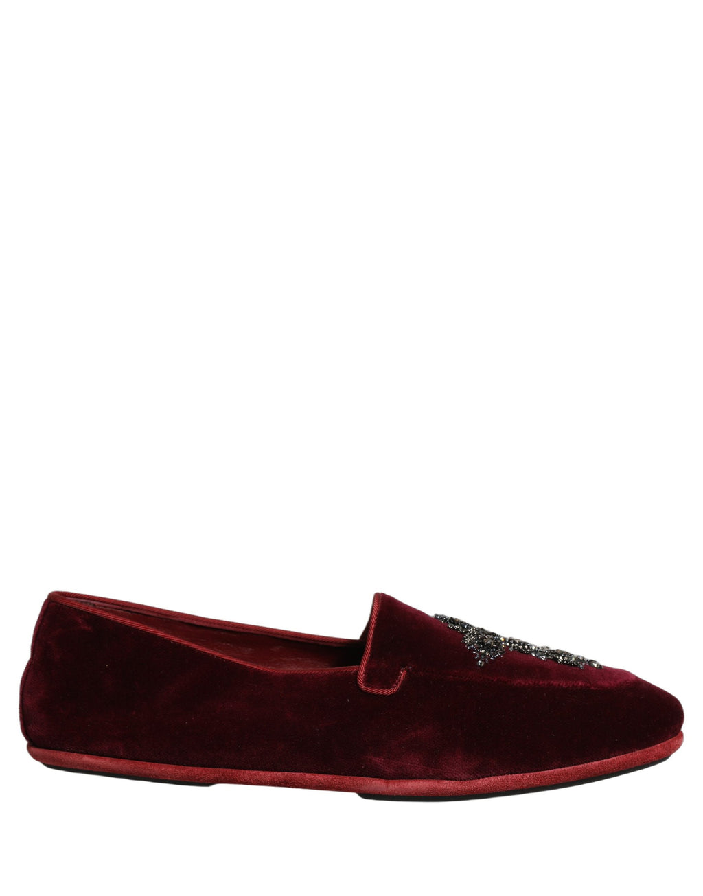 Chaussures Richelieu pour homme Dolce & Gabbana en daim rouge avec embellissements, élégantes et sophistiquées.