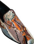 Chaussures mocassins Dolce & Gabbana à sequins brodés multicolores, style élégant et sophistiqué.