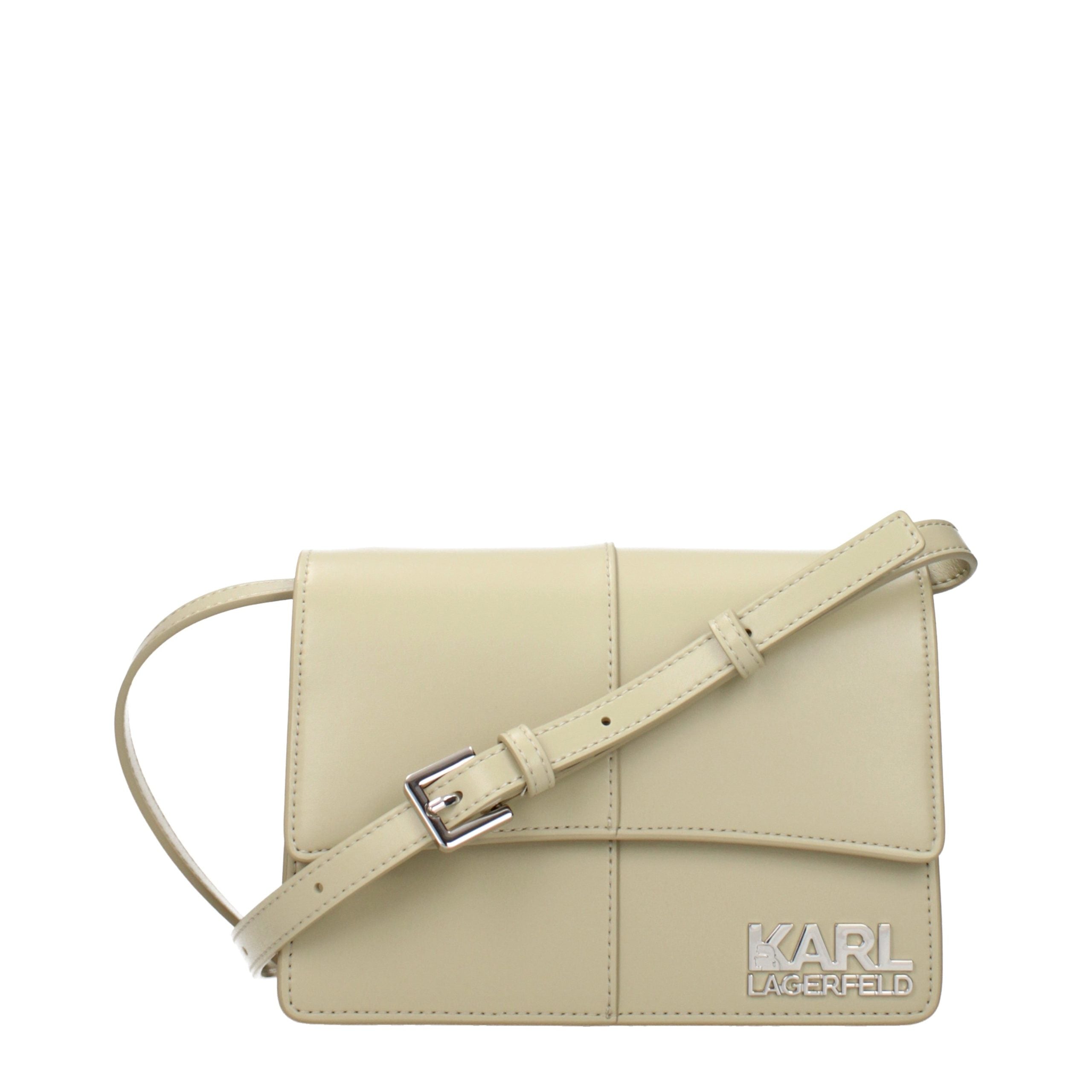 Sac à bandoulière en polyéthylène vert de Karl Lagerfeld, sac pratique avec design moderne et logo distinctif.