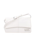 Sac à bandoulière en polyéthylène blanc de Karl Lagerfeld avec logo et design élégant, vue de face.