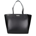Sac à épaule en polyéthylène noir de Karl Lagerfeld avec logo visible, élégant et moderne, pour un style tendance.