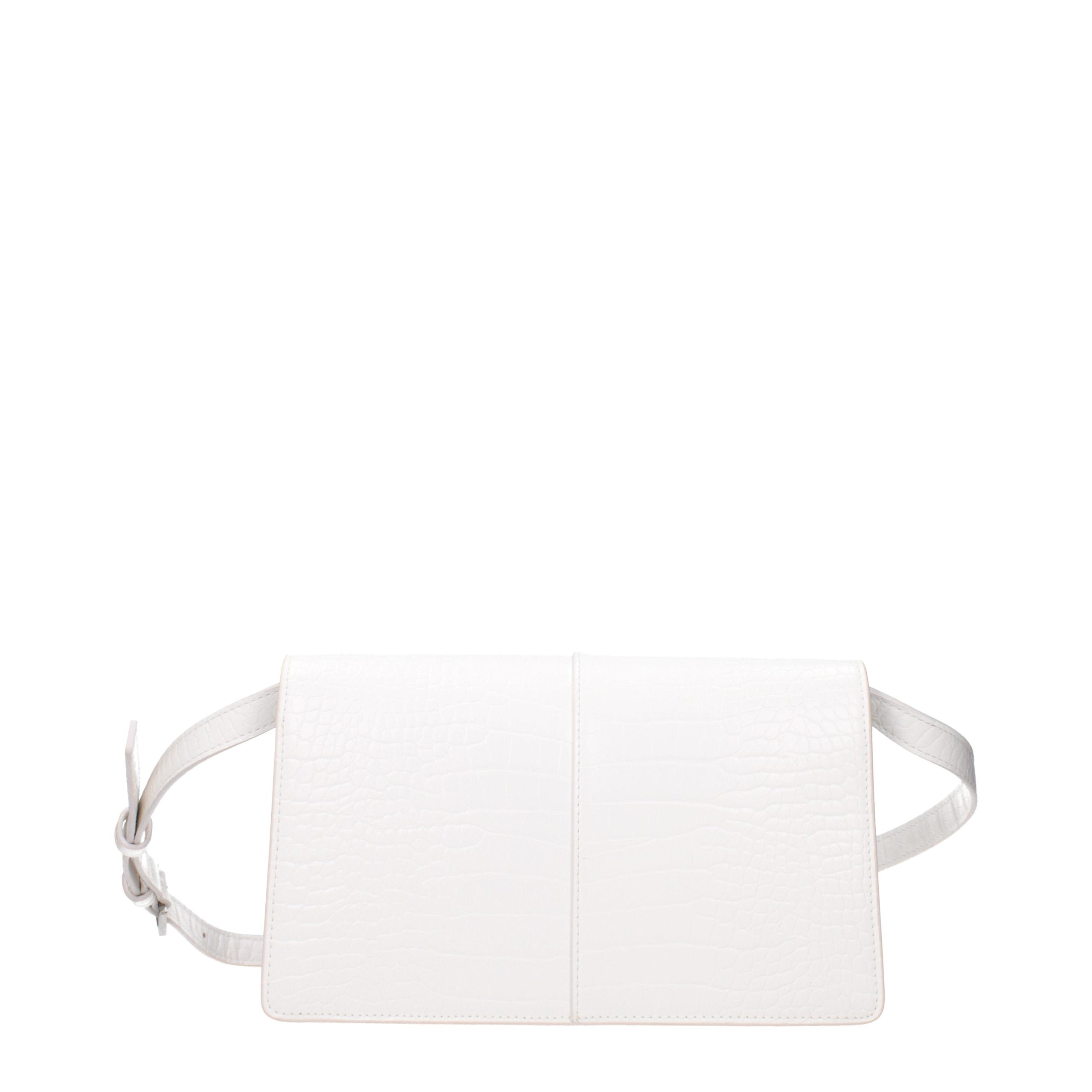 Sac bandoulière blanc en polyéthylène de Karl Lagerfeld, avec design moderne et logo visible.