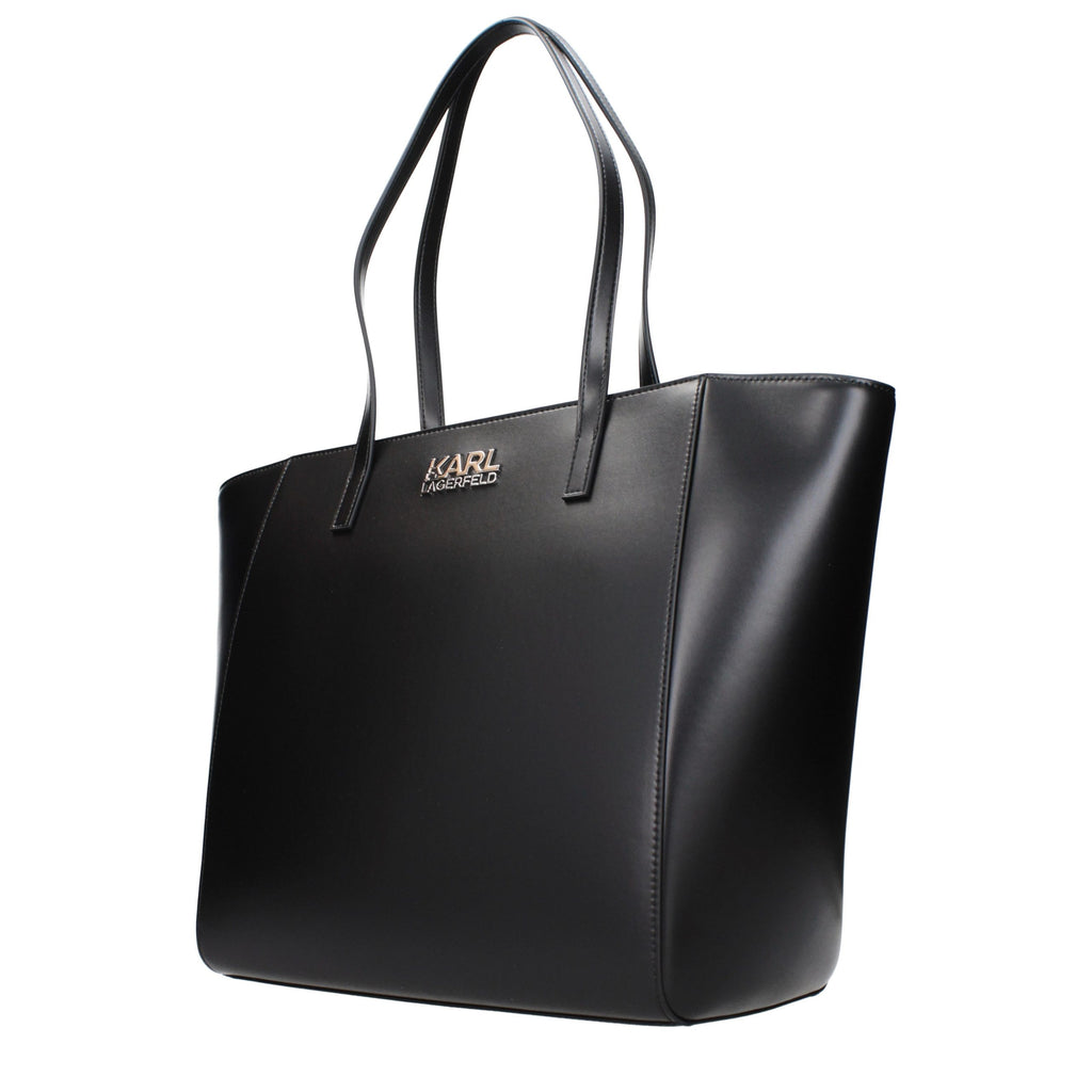 Sac à bandoulière en polyéthylène noir de Karl Lagerfeld, design élégant avec logo visible, pour un style moderne et tendance.