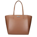 Sac à épaule en polyéthylène marron de Karl Lagerfeld, design élégant et moderne, avec logo visible sur le devant.