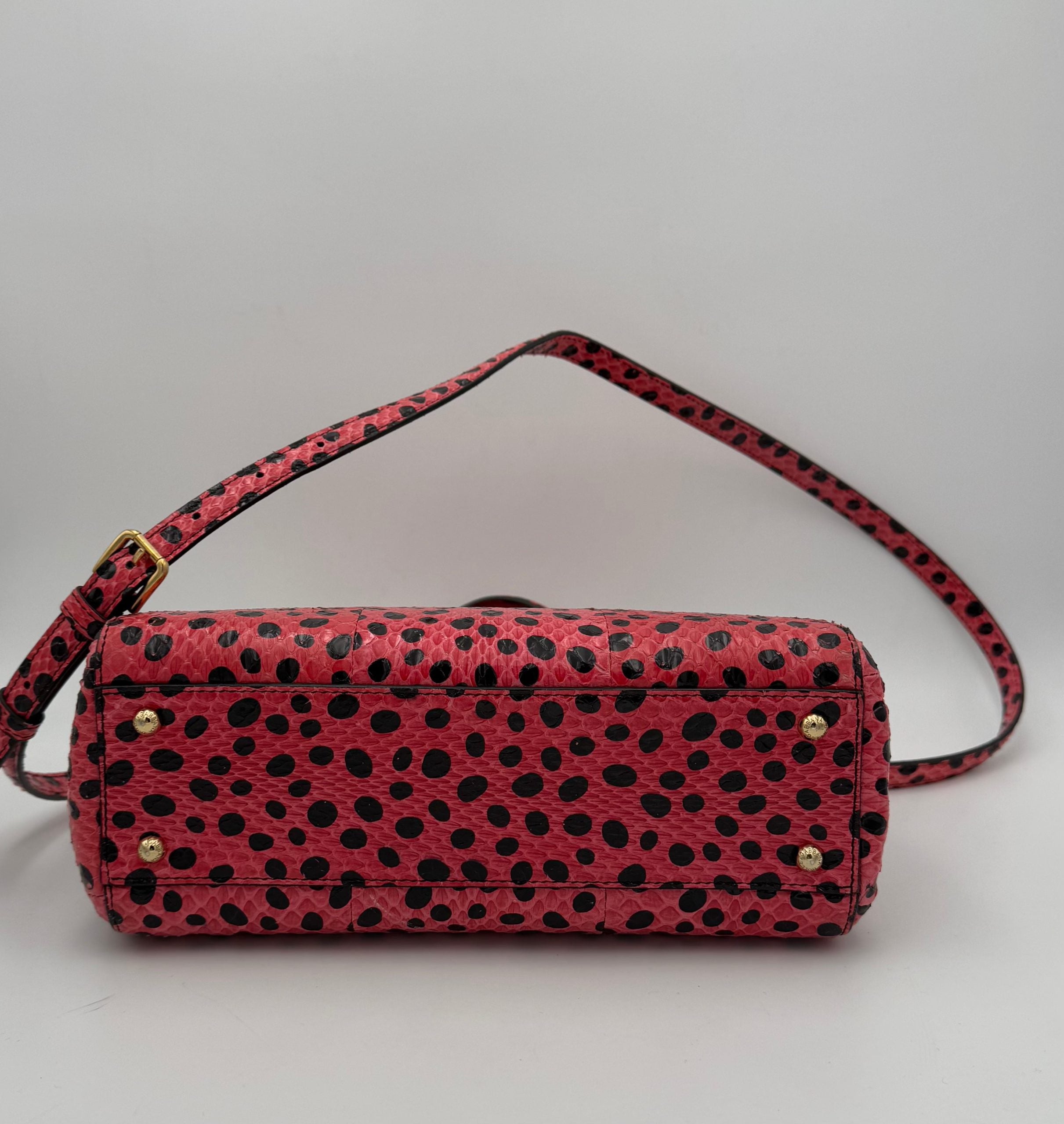 Sac à main Dolce & Gabbana Sicily en peau de reptile, finition élégante, avec poignées et détails sophistiqués.