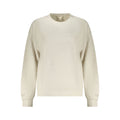 Sweatshirt grise en coton pour femmes de Calvin Klein, coupe décontractée et logo visible sur le devant.