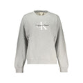 Sweat-shirt gris en coton pour femme de Calvin Klein, vue de face, doux et confortable, avec logo discret sur la poitrine.