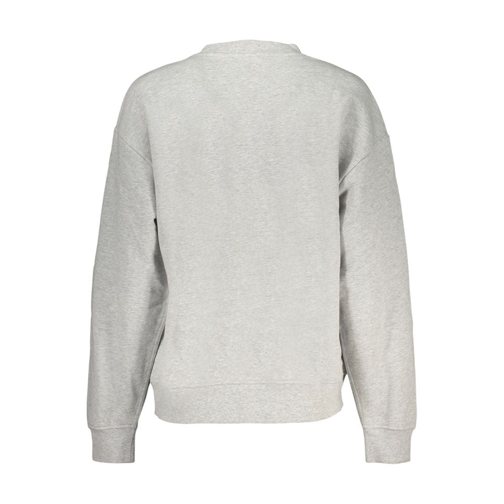 Sweatshirt grise en coton pour femmes de Calvin Klein, coupe confortable et style décontracté.
