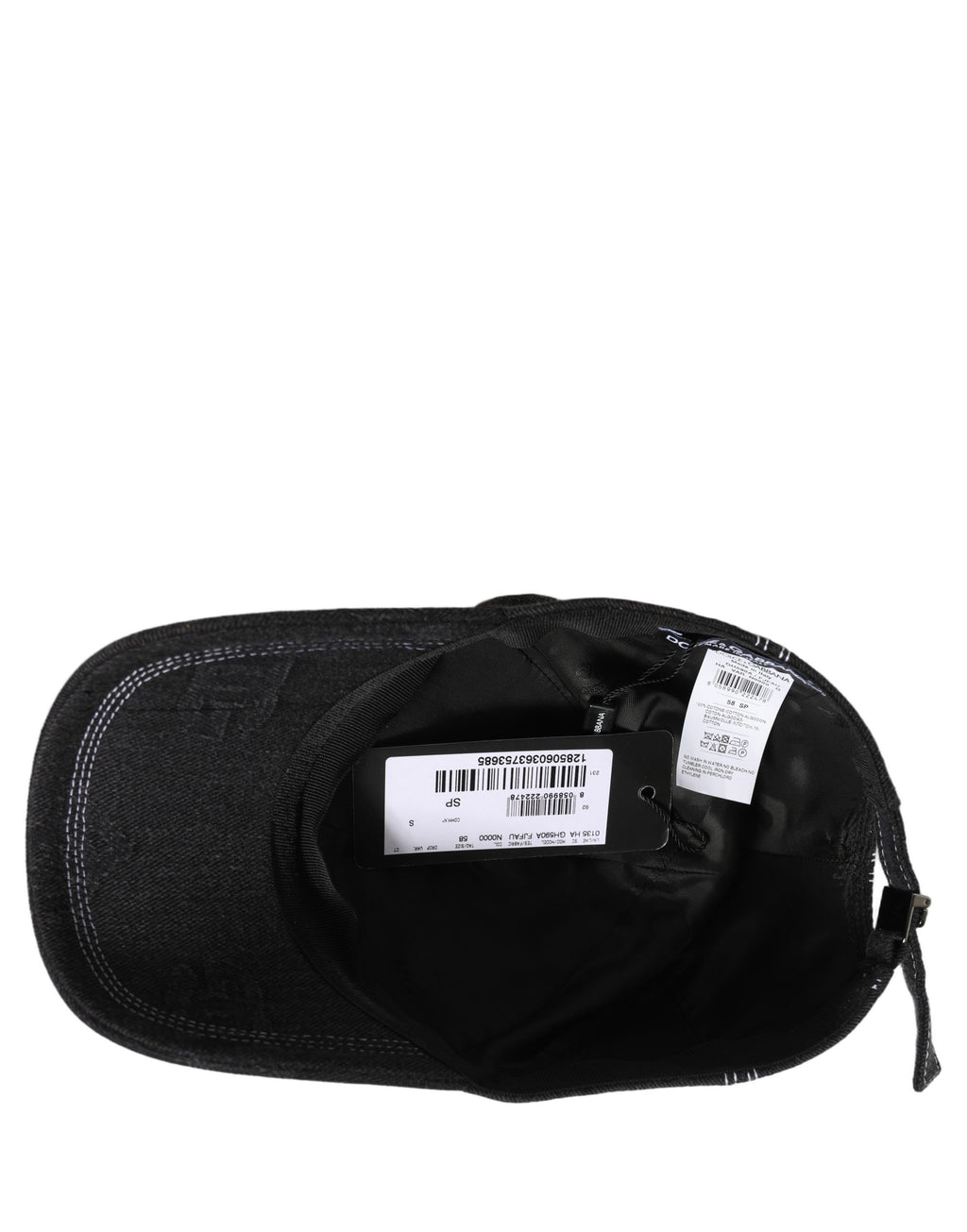 Dolce & Gabbana Men Black Cotton 6 Panel Baseball Capello Hat