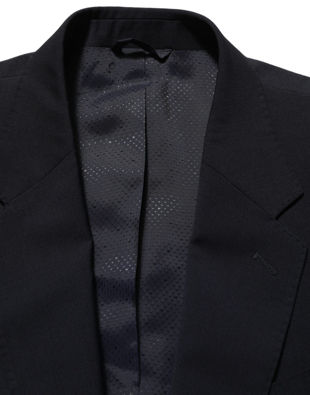 Blazer homme en laine noire Dolce & Gabbana à boutonnière simple, élégante veste ajustée pour hommes.