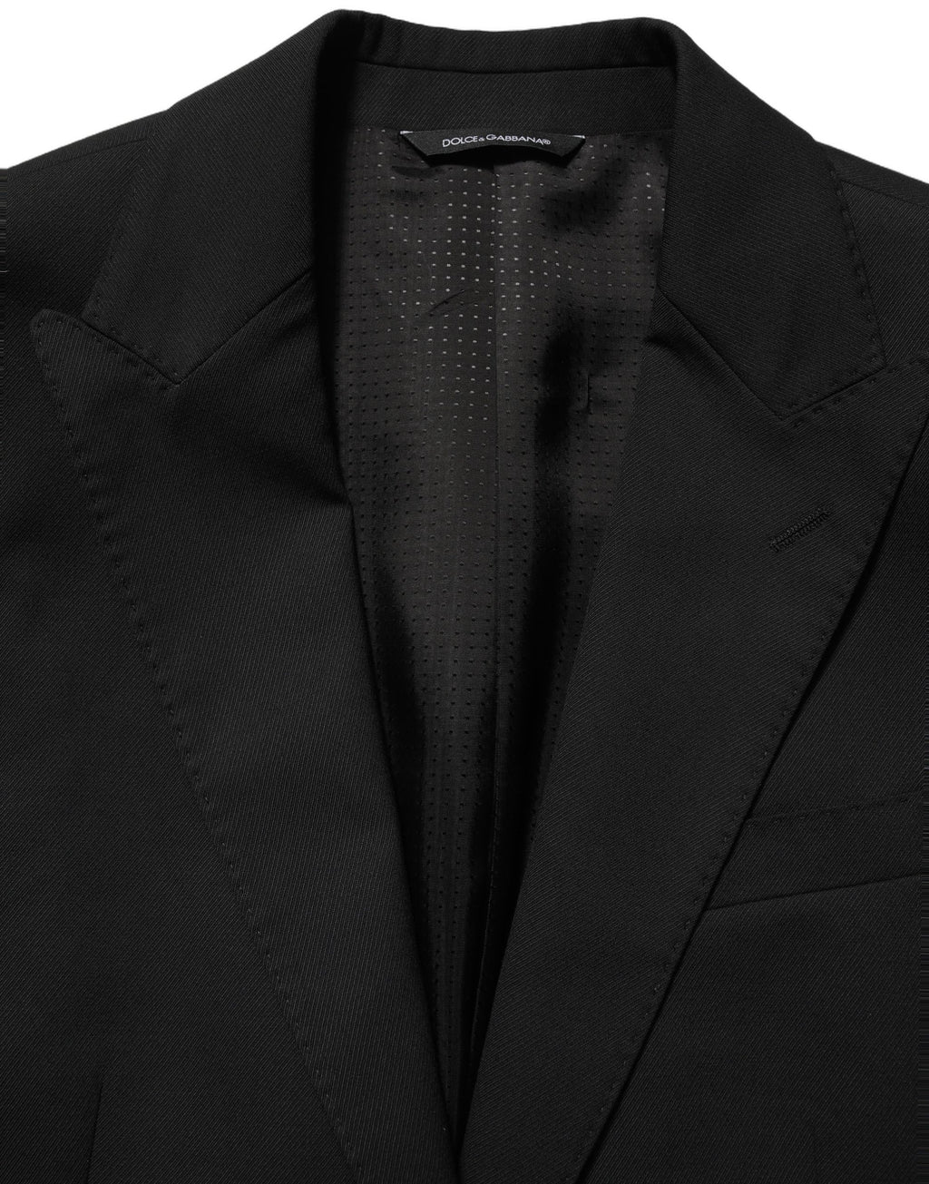 Dolce & Gabbana Schwarzer Blazer aus Polyester mit Einzelknopfverschluss
