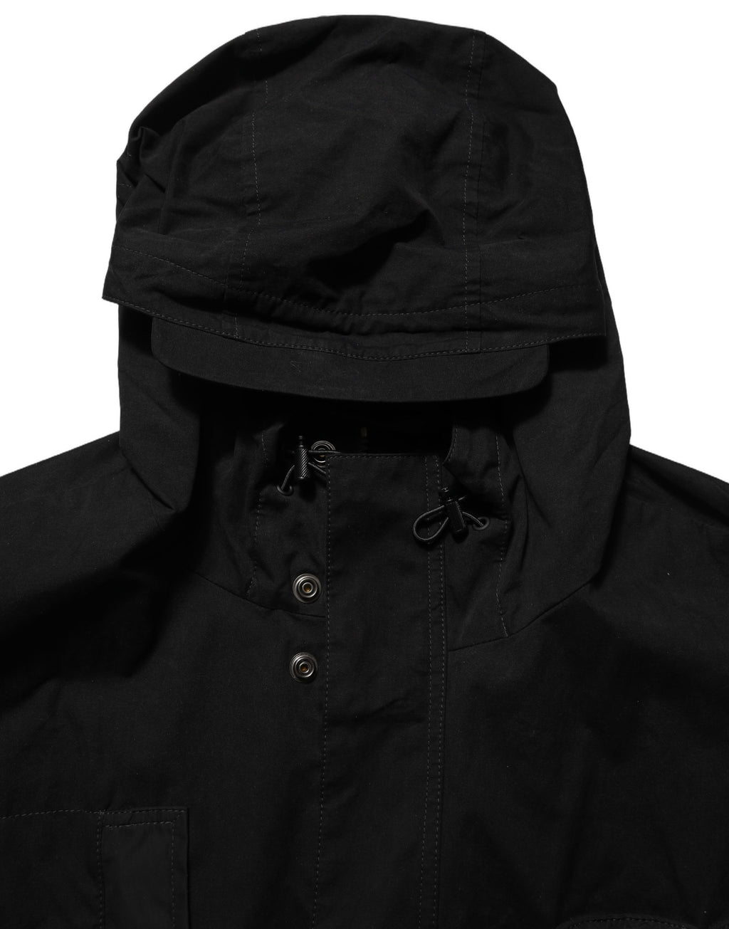 Veste coupe-vent noire pour homme de Dolce & Gabbana en nylon avec capuche et design moderne.