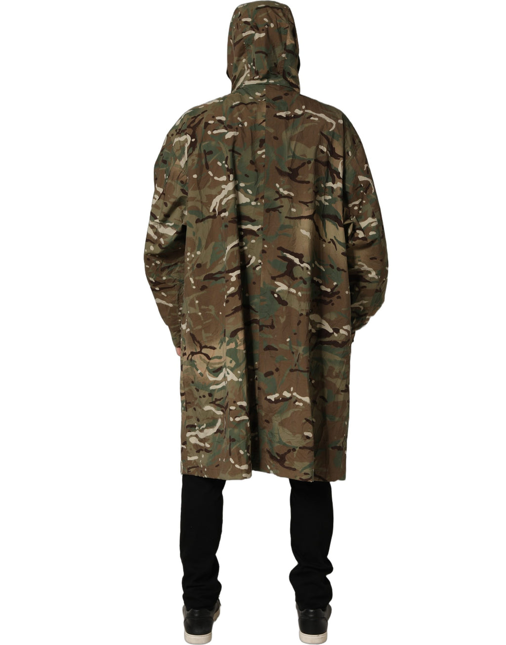 Veste à capuche multicolore camouflage Dolce & Gabbana, manteau tendance avec motif camouflage coloré et design élégant.