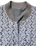 Veste bomber en coton imprimé voiture Dolce & Gabbana Light Blue, style décontracté avec motif coloré et fermeture éclair.