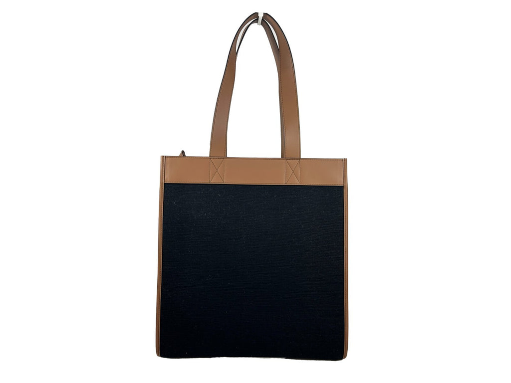 Sac à main Burberry Small Pocket Tote Manzon avec poche, en toile à motif à carreaux classiques et détails en cuir.