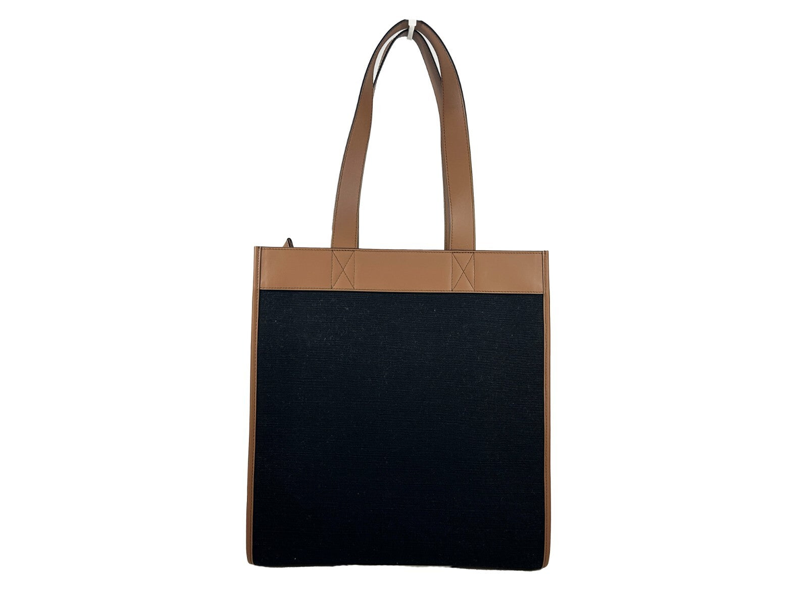 Sac à main Burberry Small Pocket Tote Manzon avec poche, en toile à motif à carreaux classiques et détails en cuir.