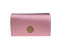 Sac à main mini en satin avec chaîne en or et motif Méduse en cristaux, sac à bandoulière Versace Medusa.
