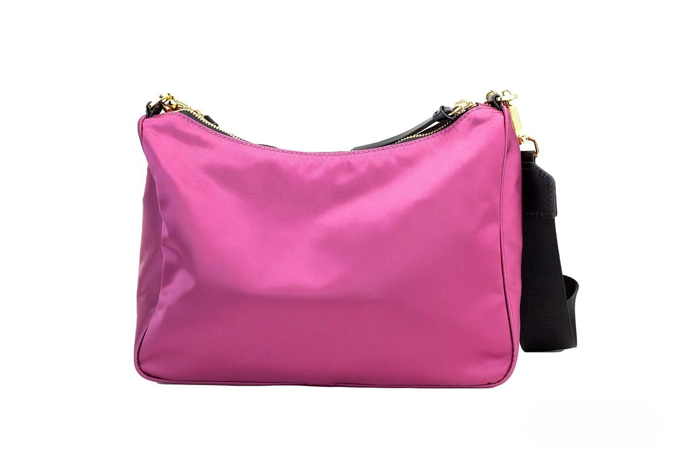 Sac à bandoulière Versace Dahlia en nylon avec pendentif Méduse et croix, petit sac élégant et tendance.