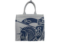 Sac tote en toile marine Burberry avec poche pour monnaie, élégant et spacieux, parfait pour un style sophistiqué.