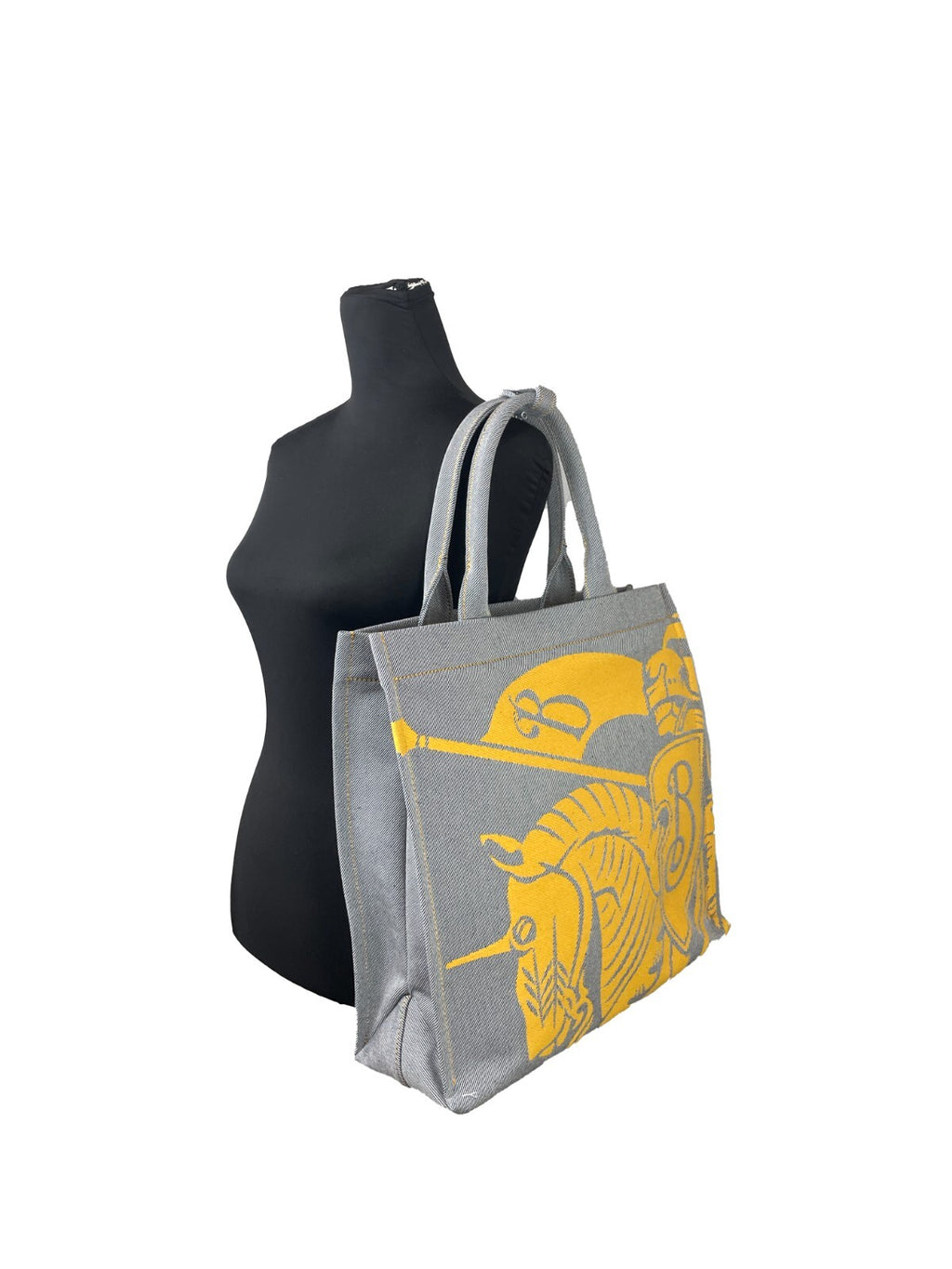 Sac cabas en toile Burberry EKD avec poche à monnaie, design élégant et logo emblématique, idéal pour un usage quotidien.