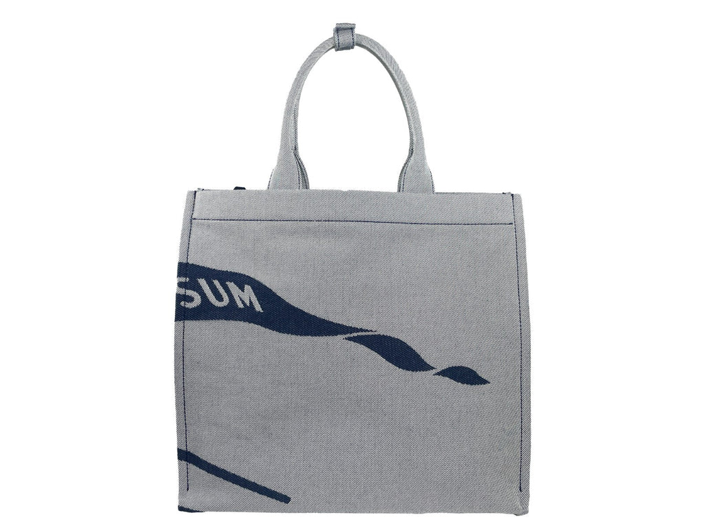 Sac cabas en toile navy Burberry avec poche à monnaie, design élégant et pratique, idéal pour un style sophistiqué.
