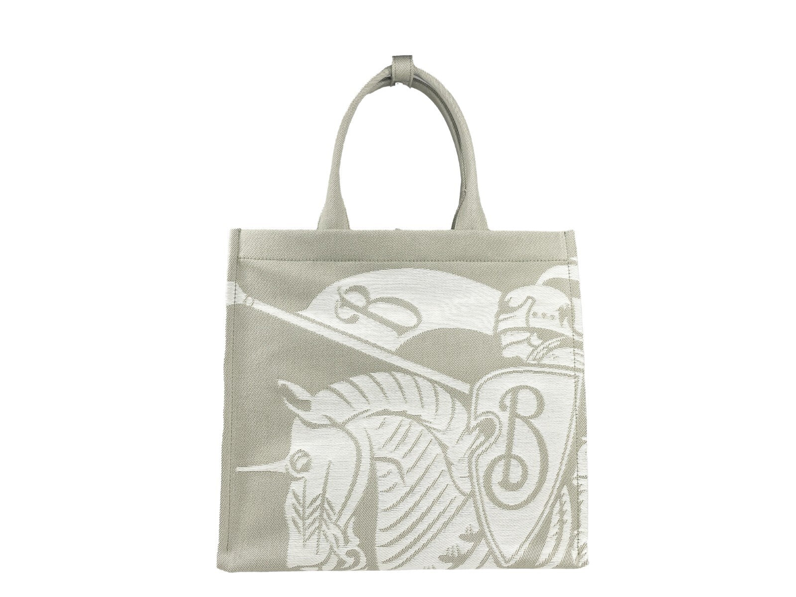 Sac tote en toile Burberry EKD avec porte-monnaie assorti, logo emblématique et design élégant visible dans l'image.