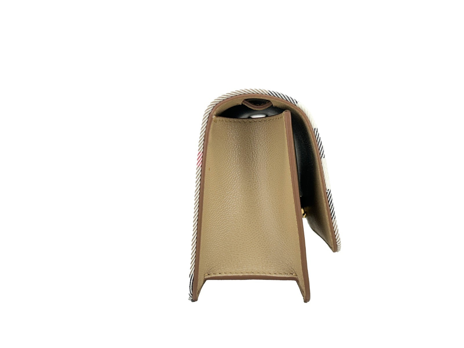 Sac à bandoulière en cuir noir Burberry Small Leather Madison avec motif à carreaux, ajustable et élégant.