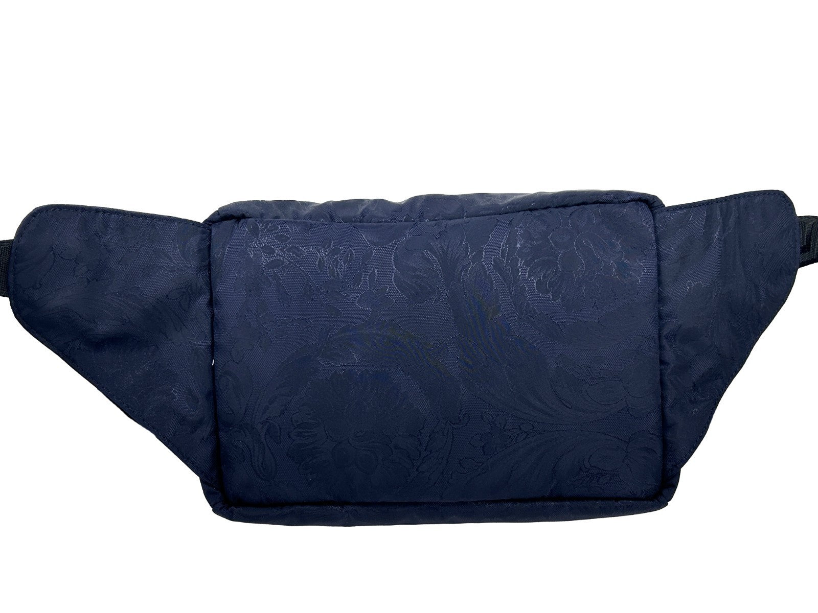 Sac banane Versace Medusa en nylon navy, ceinture ou sac banane tendance avec logo emblématique et design élégant.