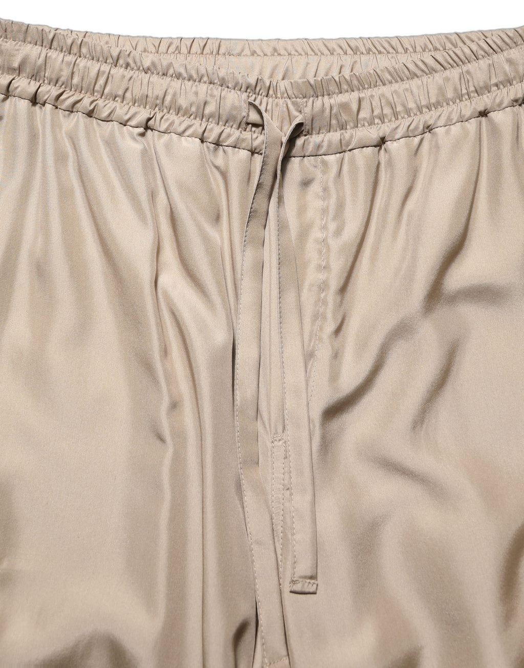 Pantalon jogging cargo parachute brun Dolce & Gabbana pour homme avec détails froncés et style décontracté.