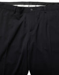 Pantalon habillé en laine noire Dolce & Gabbana, coupe tapered, pantalon élégant pour femme.