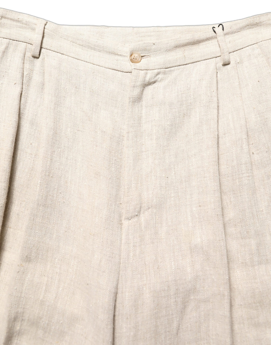 Pantalon homme en lin beige de coupe tapered de Dolce & Gabbana, style élégant et confortable.