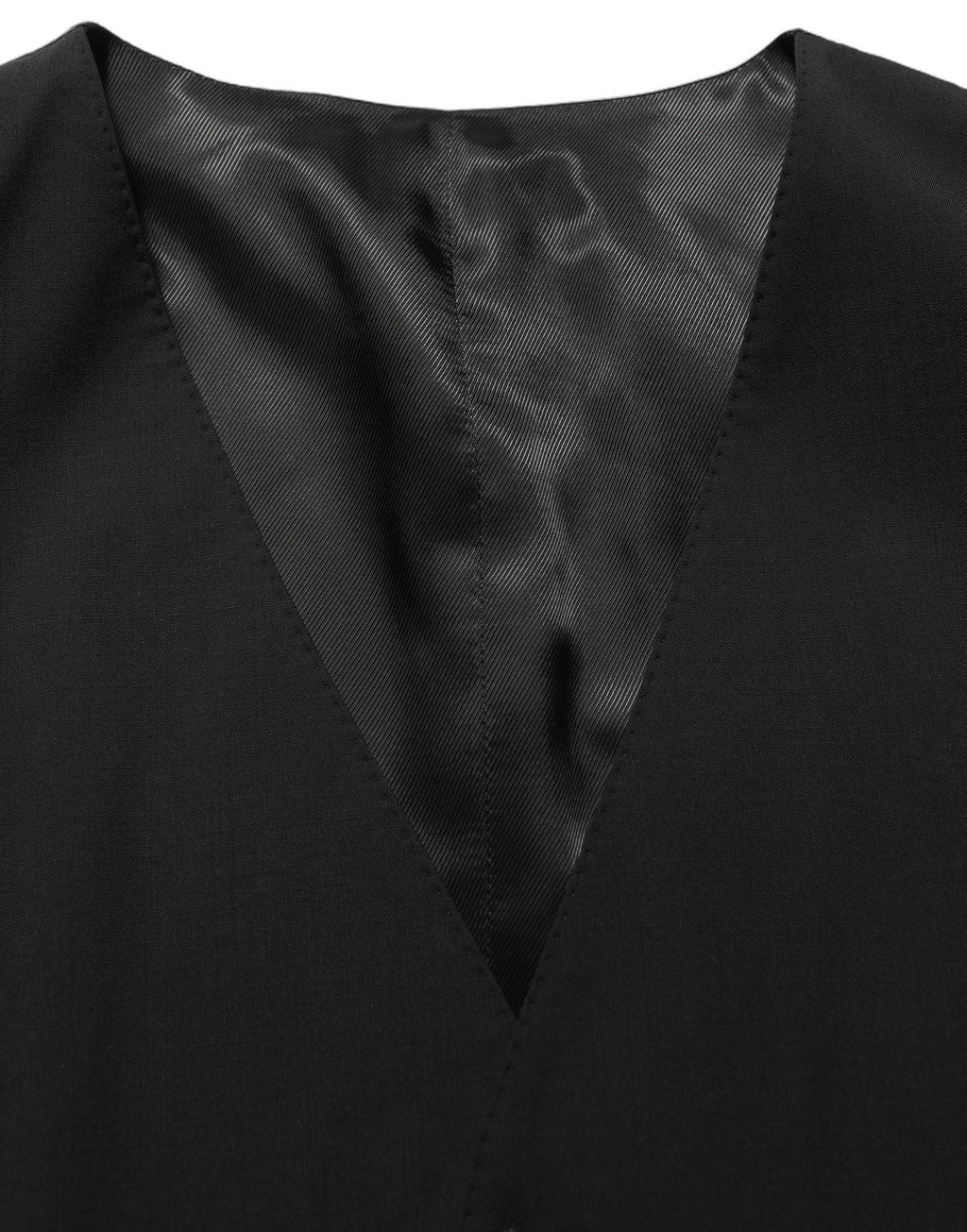 Costume homme noir en laine Dolce & Gabbana, costume trois pièces ajusté, élégant et formel pour occasions spéciales.