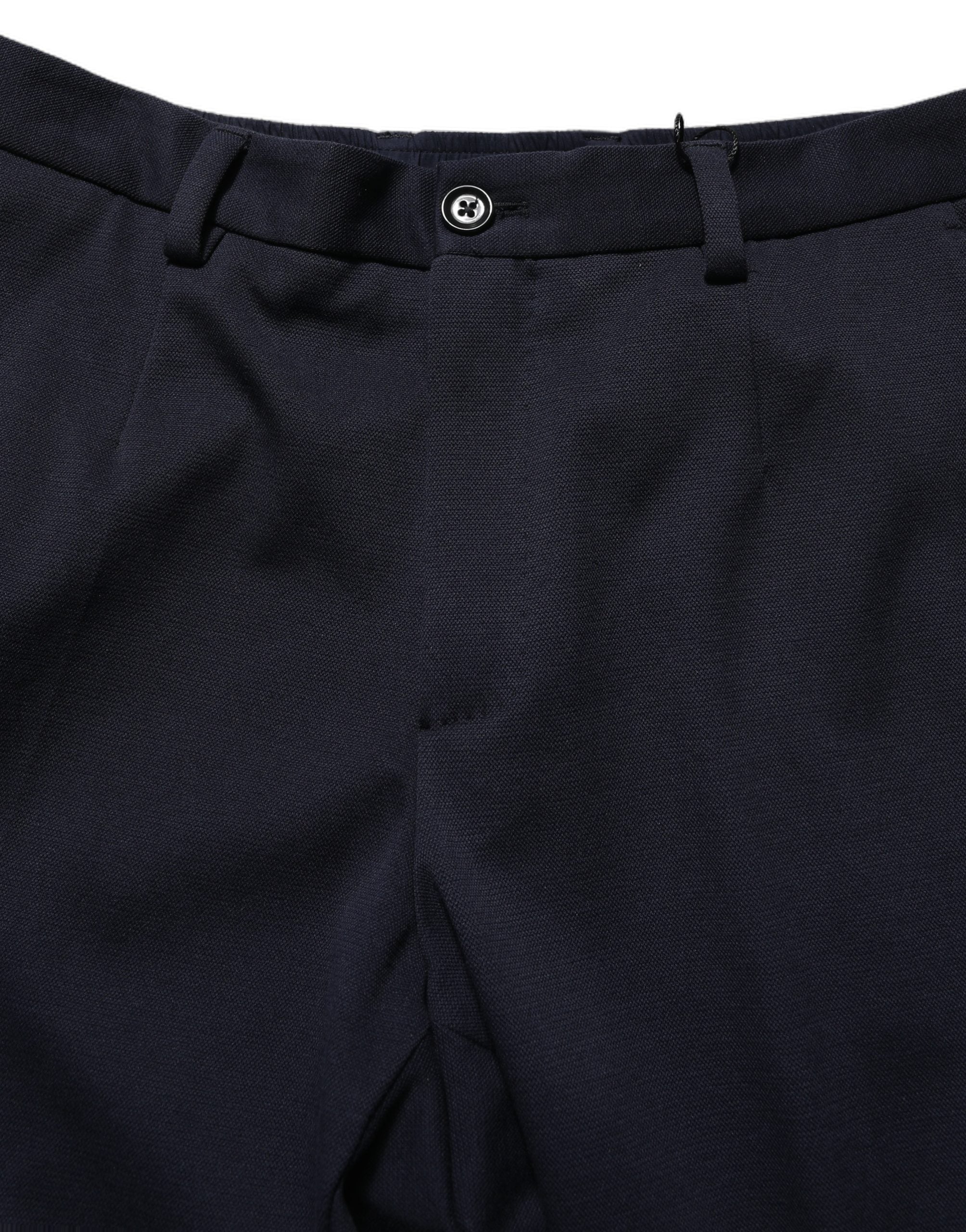 Pantalon habillé noir en coton Dolce & Gabbana avec coupe tapered, pantalon élégant pour femme, vue de face.