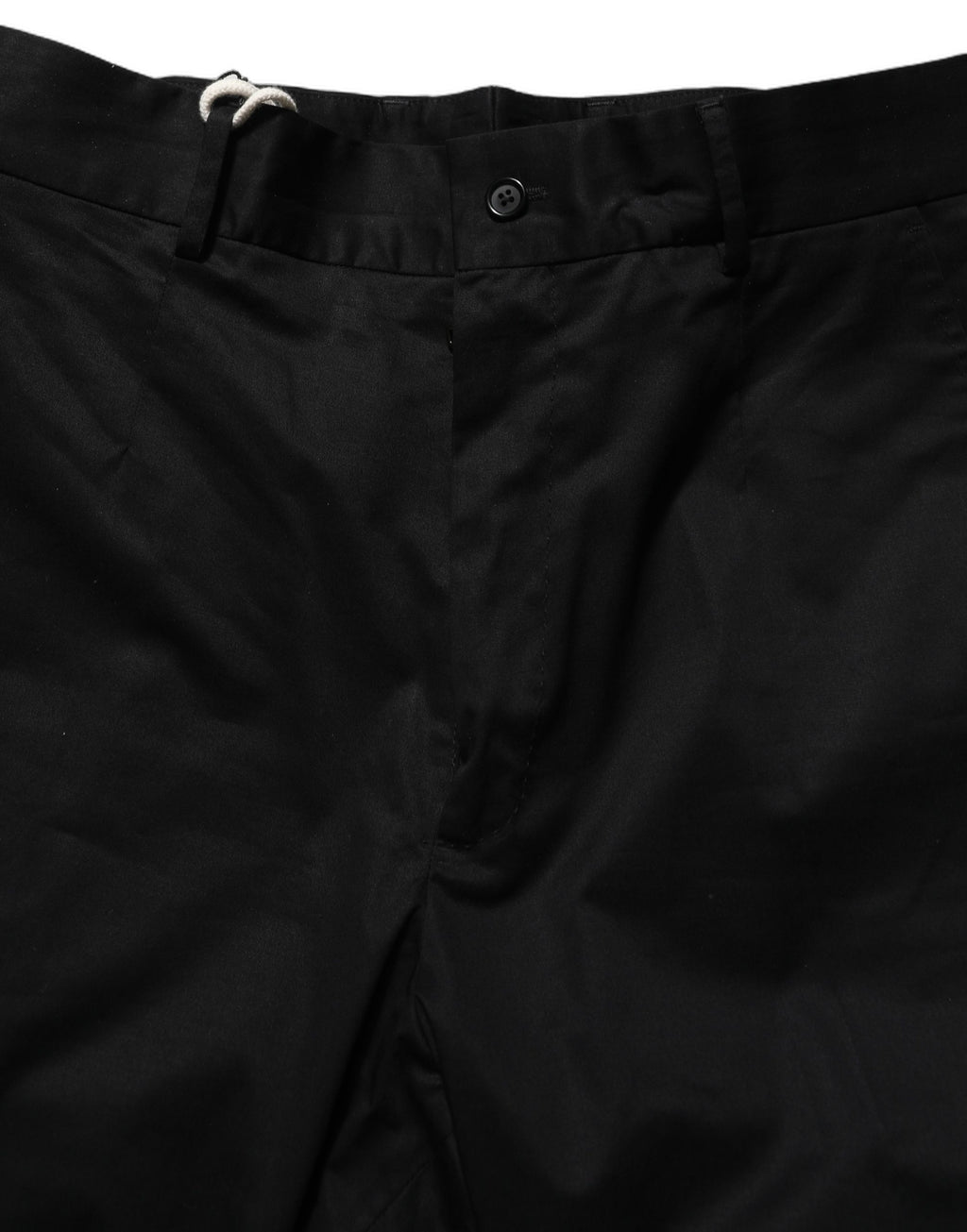 Pantalon noir en coton Dolce & Gabbana à jambe tapered, pantalon habillé élégant pour femmes.
