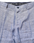 Pantalon droit en lin Light Blue de Dolce & Gabbana, pantalon pantalon élégant avec coupe droite et style sophistiqué.