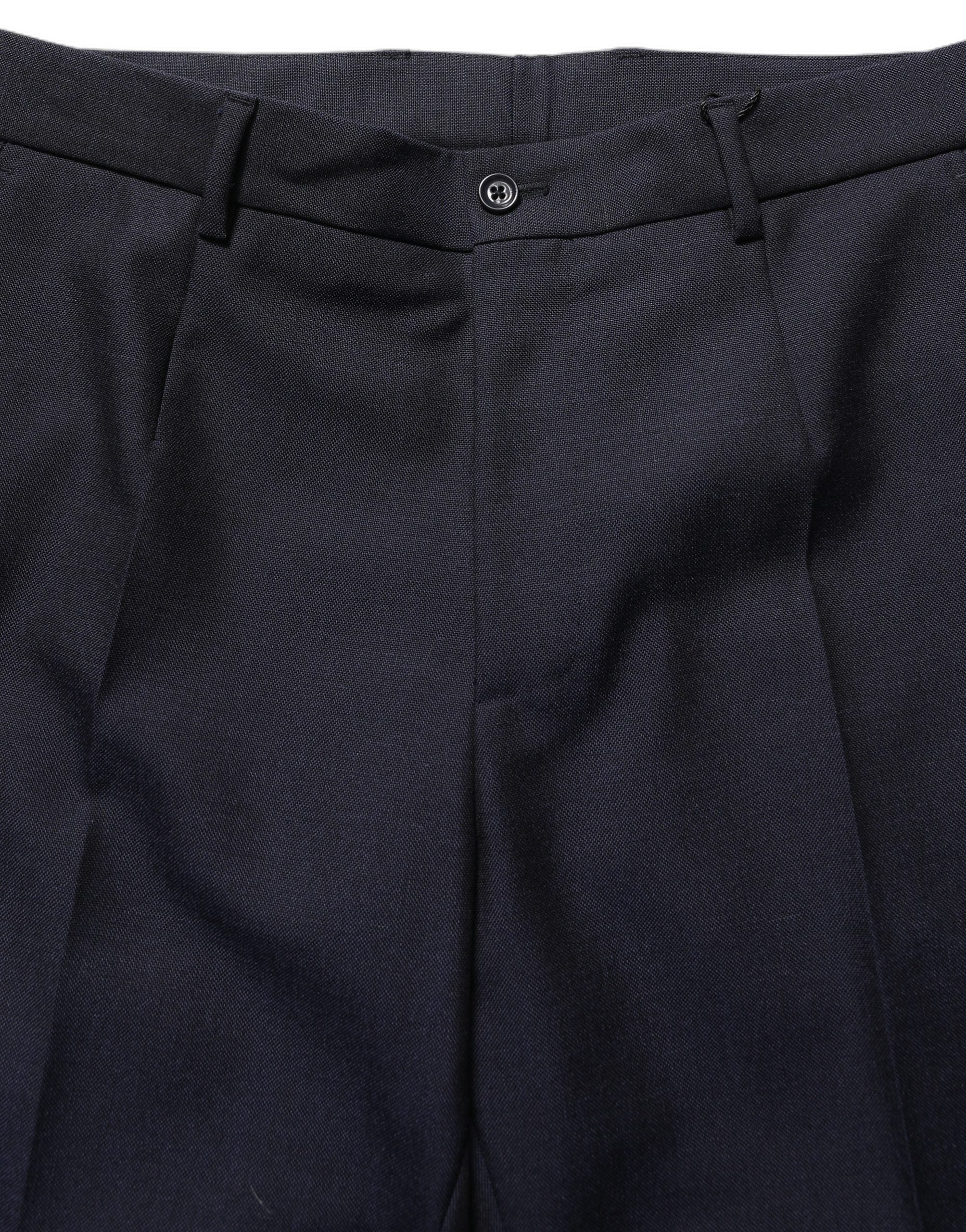 Pantalon noir en laine Dolce & Gabbana, pantalon droit à jambes effilées, style élégant et moderne.