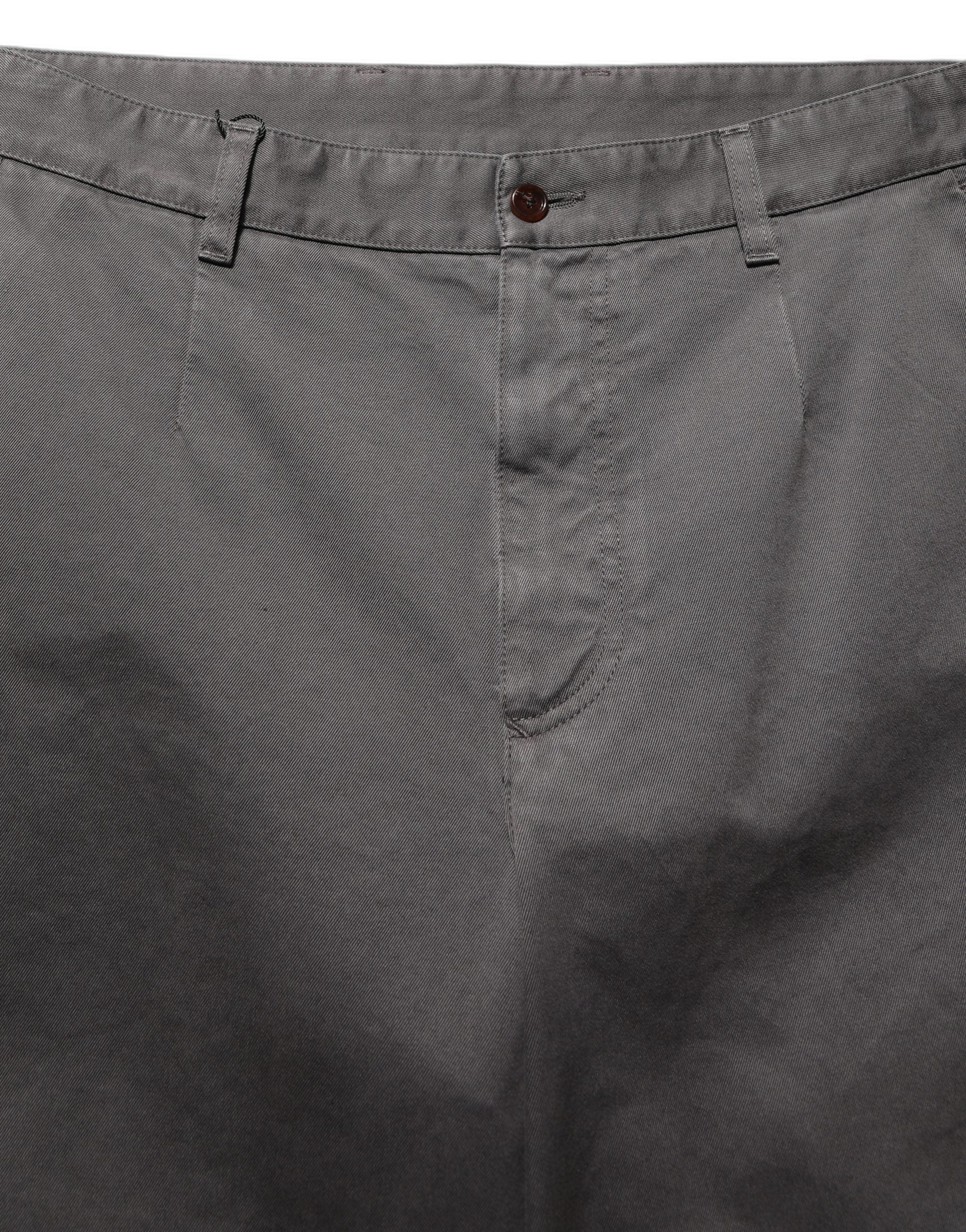 Pantalon homme Dolce & Gabbana gris foncé, coupe droite, taille mi-hauteur, pantalon classique en tissu.