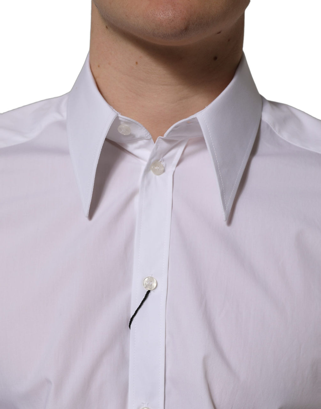 Chemise homme blanche Dolce & Gabbana MARTINI à manches longues, style élégant et sophistiqué, tissu de haute qualité.