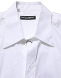 Chemise blanche en coton sans manches de costume Dolce & Gabbana, élégante et raffinée, vue de face.
