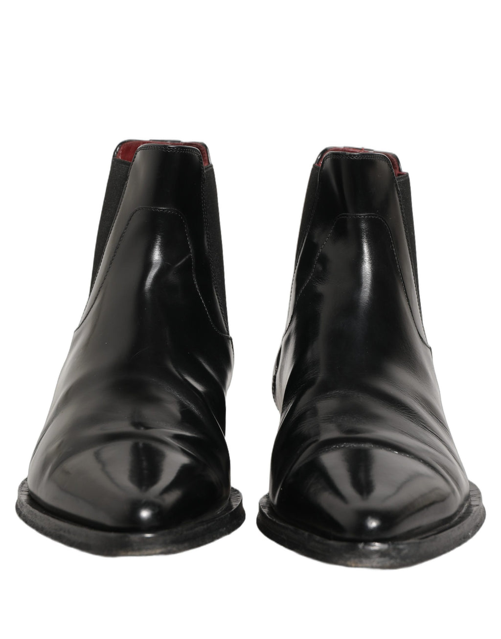 Bottines noires Chelsea pour hommes de Dolce & Gabbana, chaussures à enfiler, style élégant et moderne.