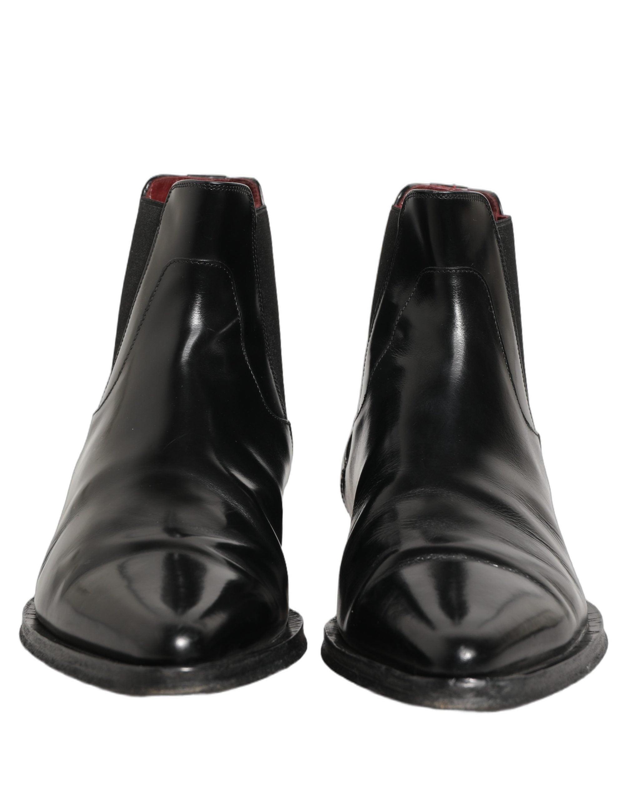 Bottines noires Chelsea pour hommes de Dolce & Gabbana, chaussures à enfiler, style élégant et moderne.