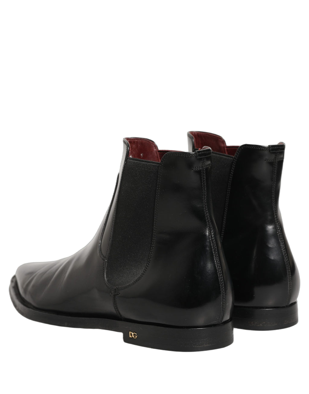 Chaussures hommes Dolce & Gabbana Chelsea slip-on noires, bottines ankle en cuir élégantes et confortables.